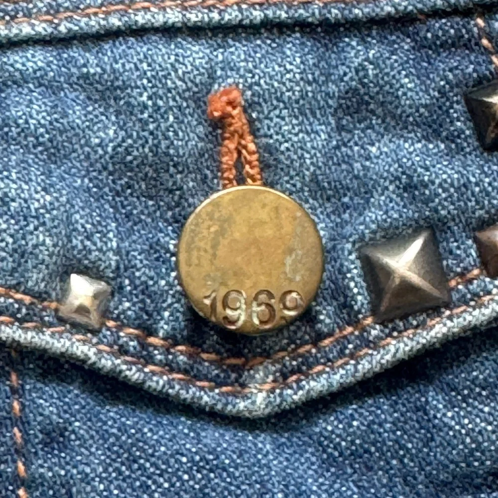 Gap Kids 1969 Denim Embroidered Boho Guitar Button Jean Jacket‎ | Sz M, retro
